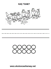 okul öncesi sayı egzersizleri